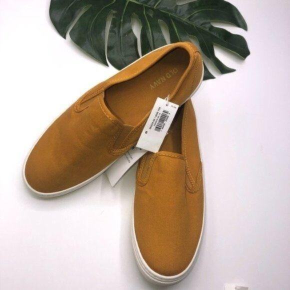 Old Navy Slip On Canvas Mustard Sneakers - Picture 6 of 7